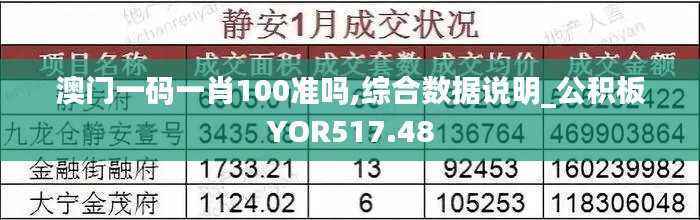 澳门一码一肖100准吗,综合数据说明_公积板YOR517.48